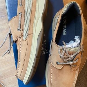 Sperry boat shoes boys size 6.5M dark tan/navy